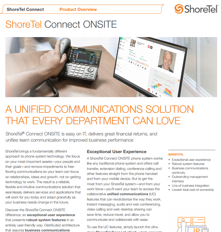 ShoreTel Connect ONSITE Overview - Laketec